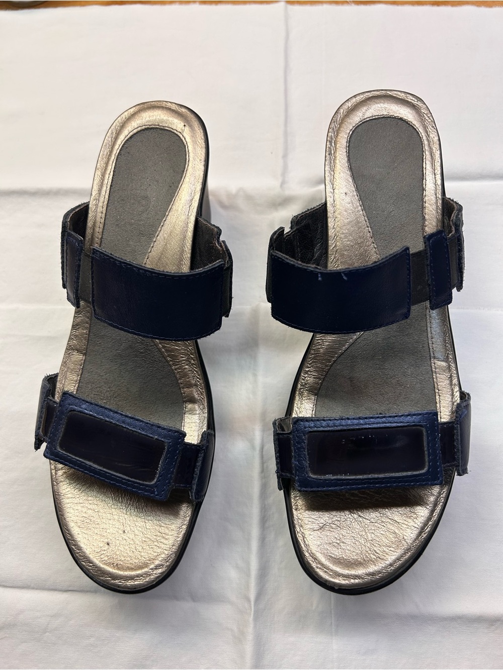 Naot Women's Navy Double-Strap Slide Sandals